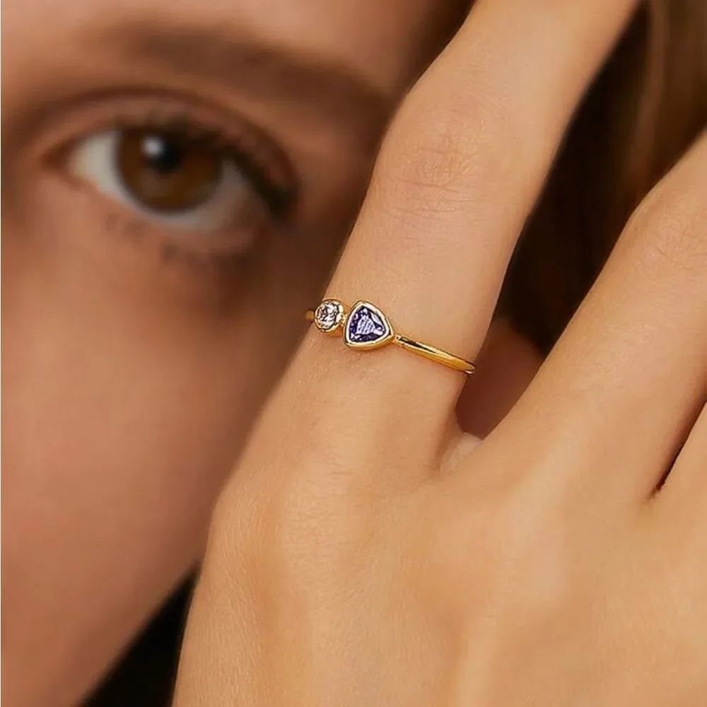 Purple Stone Ring Q727
